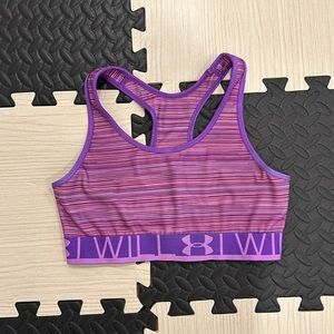 Purple under armor sports bra